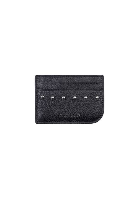 Portacarte In Pelle Nera Con Borchie ALEXANDER MCQUEEN | 813546-AXZ111000